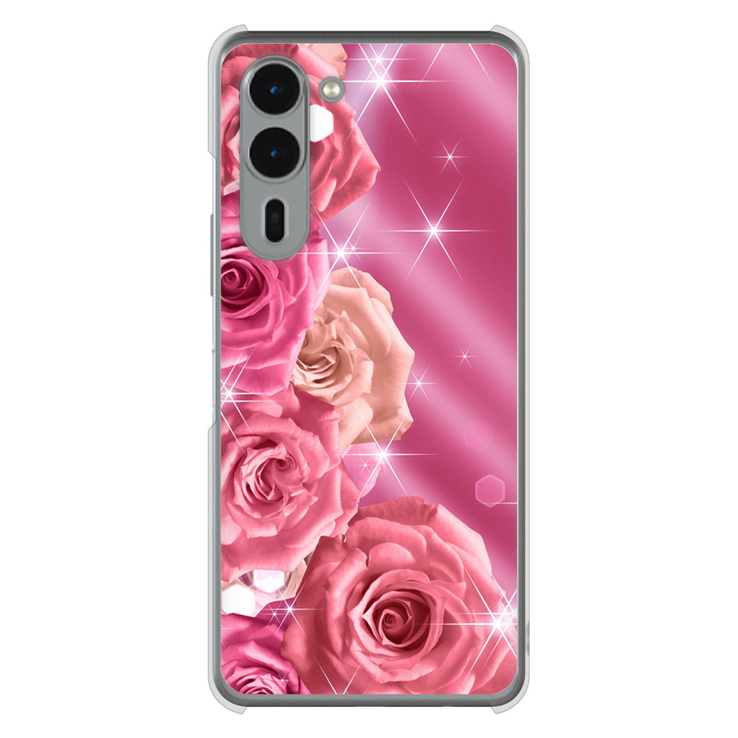 arrows We2 Plus F-51E docomo 高画質仕上げ 背面印刷 ハードケース 【1182 ピンクの薔薇に誘われて】