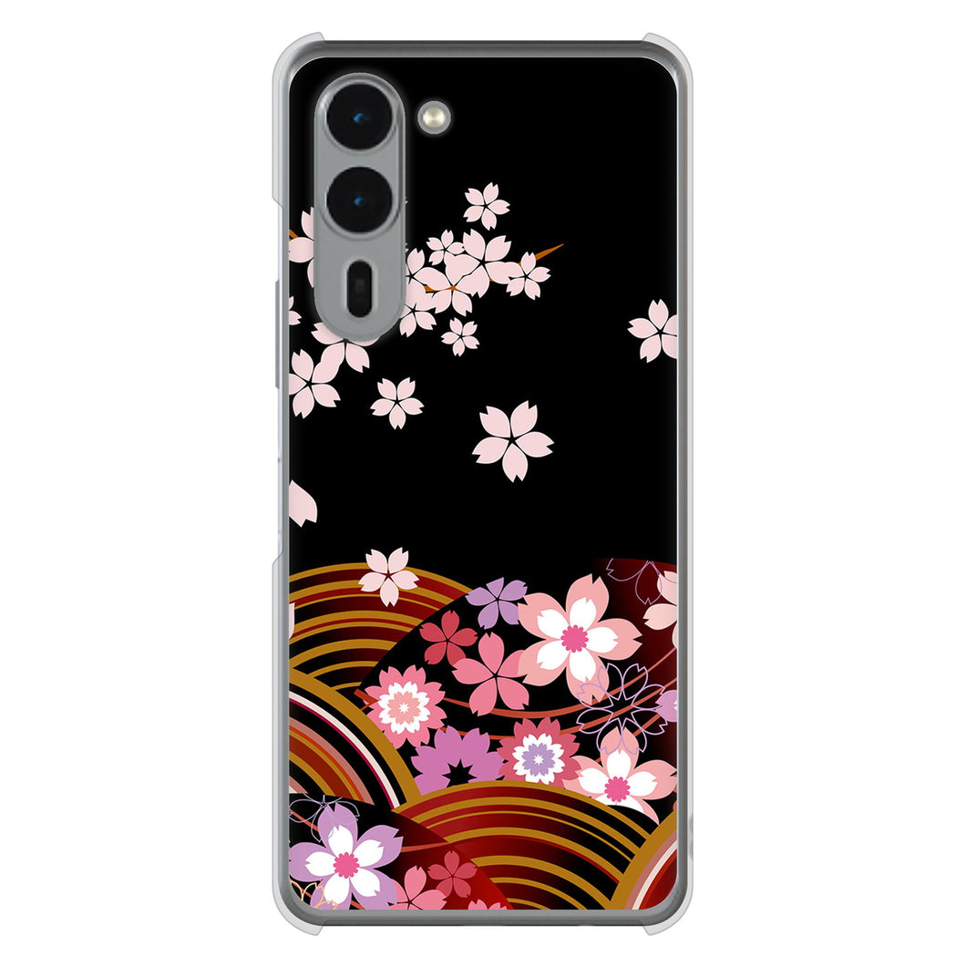 arrows We2 Plus F-51E docomo 高画質仕上げ 背面印刷 ハードケース 【1237 和柄＆筆文字・夜桜の宴】