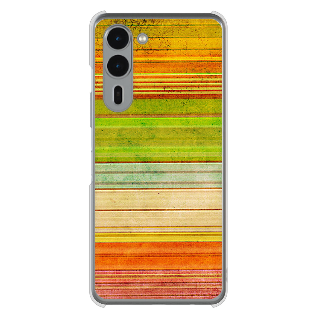 arrows We2 Plus F-51E docomo 高画質仕上げ 背面印刷 ハードケース 【1324 ビンテージボーダー（色彩）】