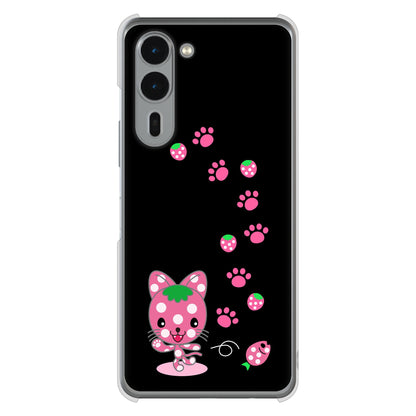 arrows We2 Plus F-51E docomo 高画質仕上げ 背面印刷 ハードケースむかいあぐる イチゴ猫のにゃんベリー