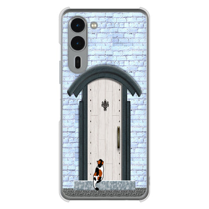 arrows We2 Plus F-51E docomo 高画質仕上げ 背面印刷 ハードケース猫とドア