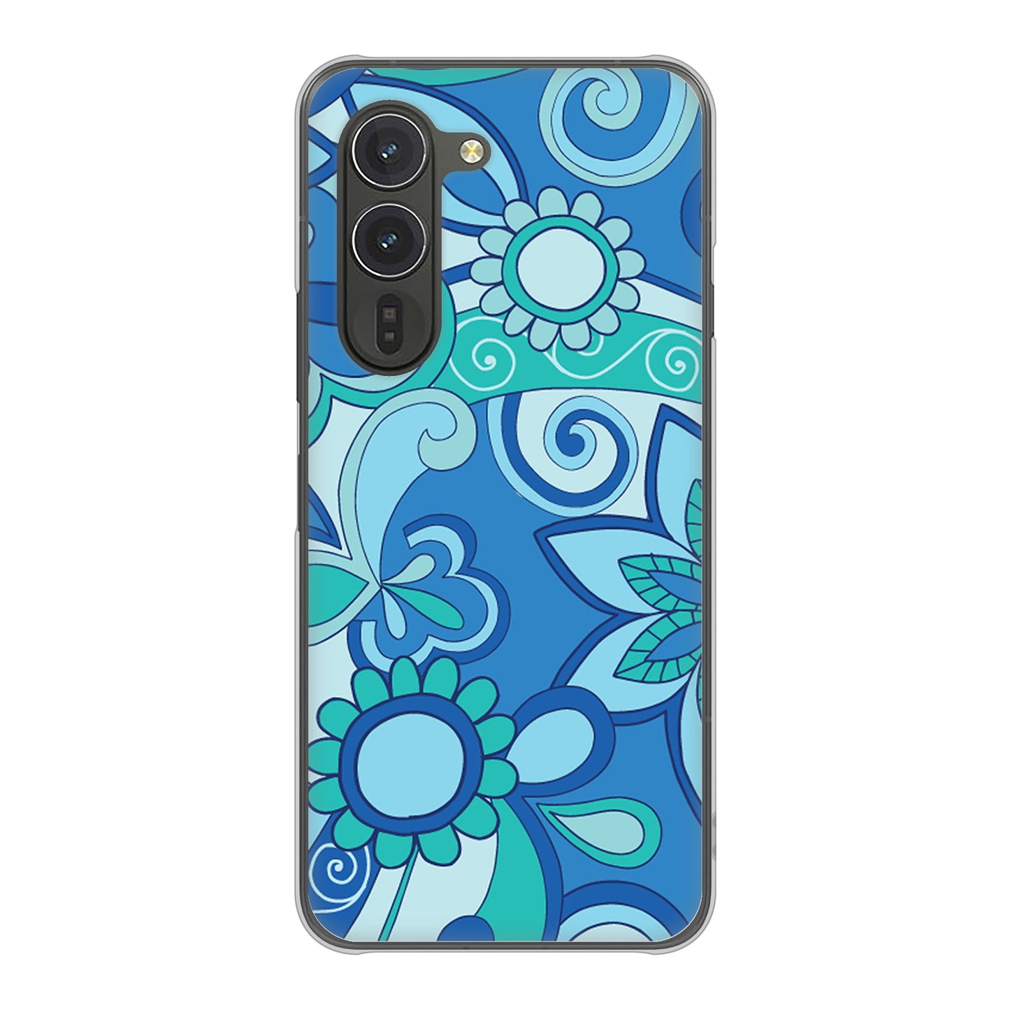 arrows Alpha F-51F docomo 高画質仕上げ 背面印刷 ハードケース 【409 ブルーミックス】