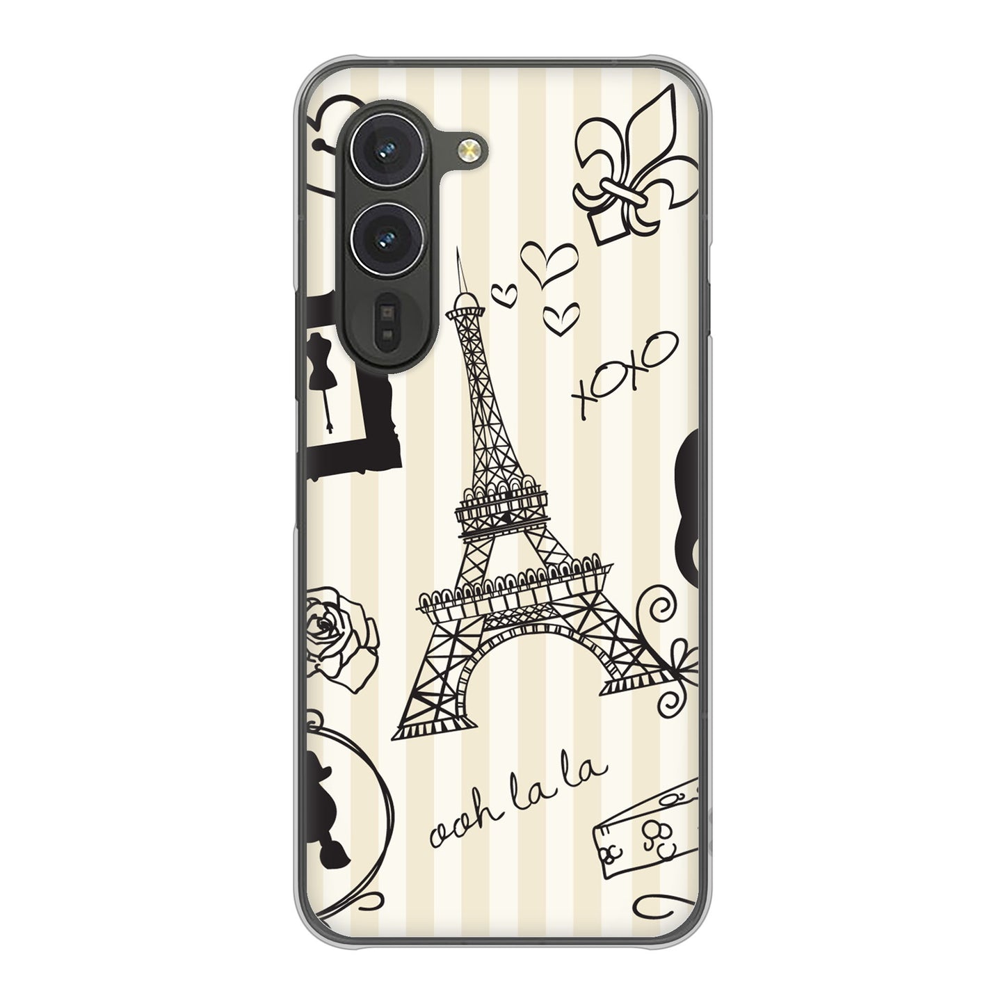 arrows Alpha F-51F docomo 高画質仕上げ 背面印刷 ハードケースLOVE フランス