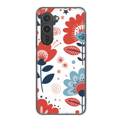 arrows Alpha F-51F docomo 高画質仕上げ 背面印刷 ハードケース北欧風花柄