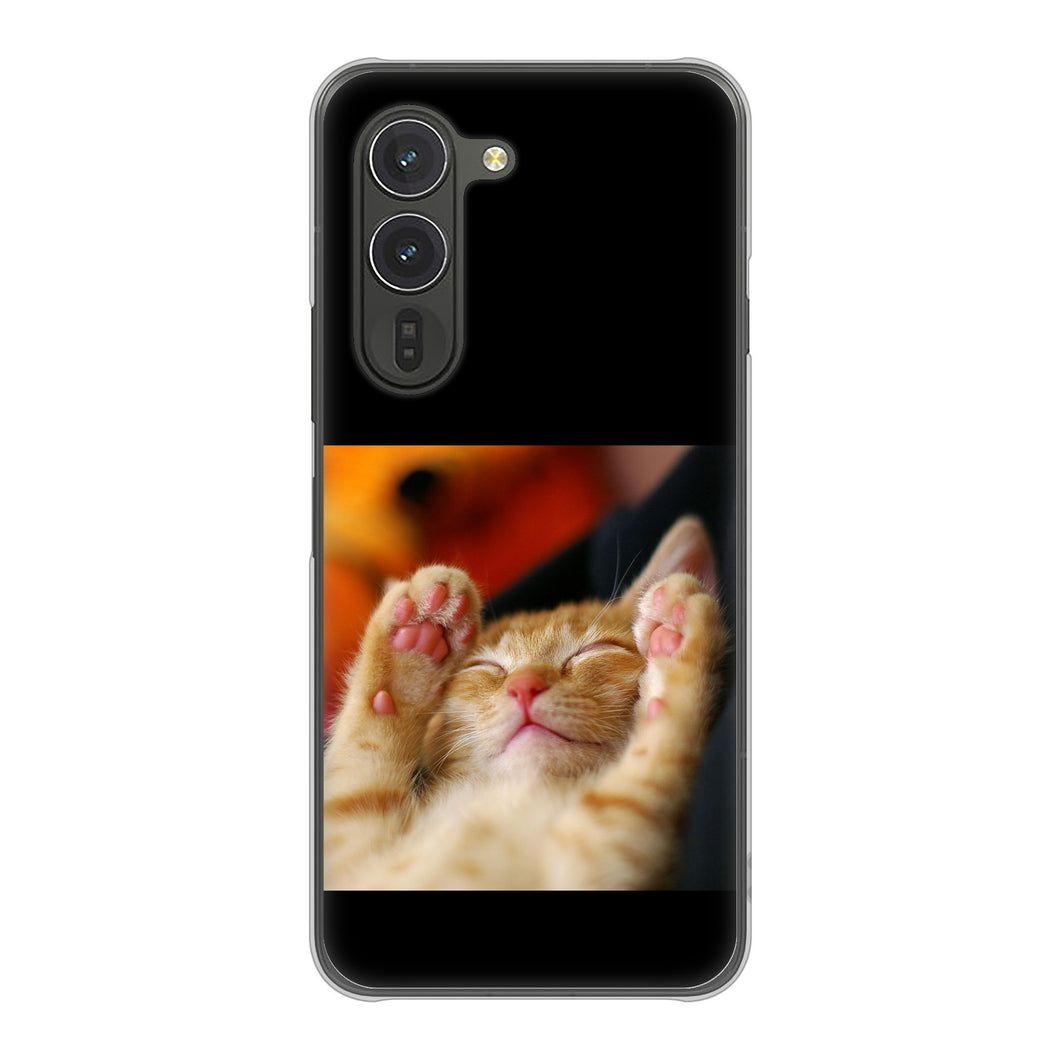 arrows Alpha F-51F docomo 高画質仕上げ 背面印刷 ハードケース 【VA804 爆睡するネコ】