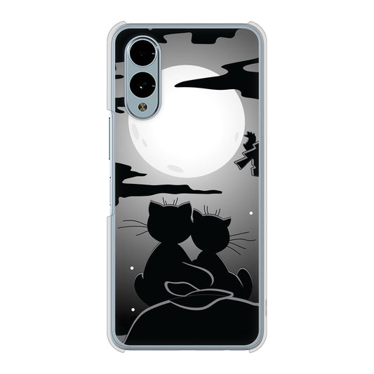 arrows We2 F-52E docomo 高画質仕上げ 背面印刷 ハードケース夜とネコ