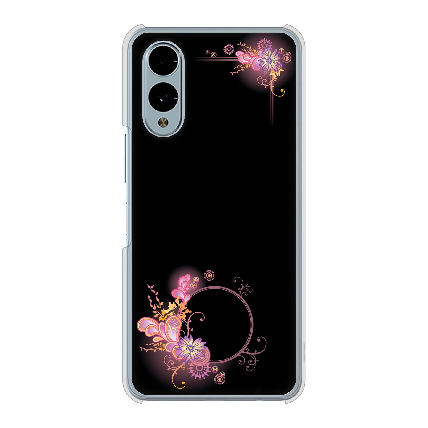 arrows We2 F-52E docomo 高画質仕上げ 背面印刷 ハードケース 【437 華のフレーム】