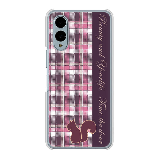 arrows We2 F-52E docomo 高画質仕上げ 背面印刷 ハードケースピンクチェック