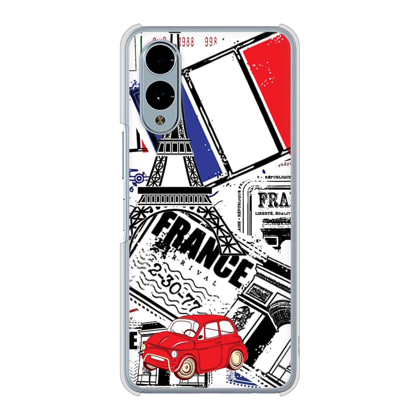 arrows We2 F-52E docomo 高画質仕上げ 背面印刷 ハードケースLOVE フランス