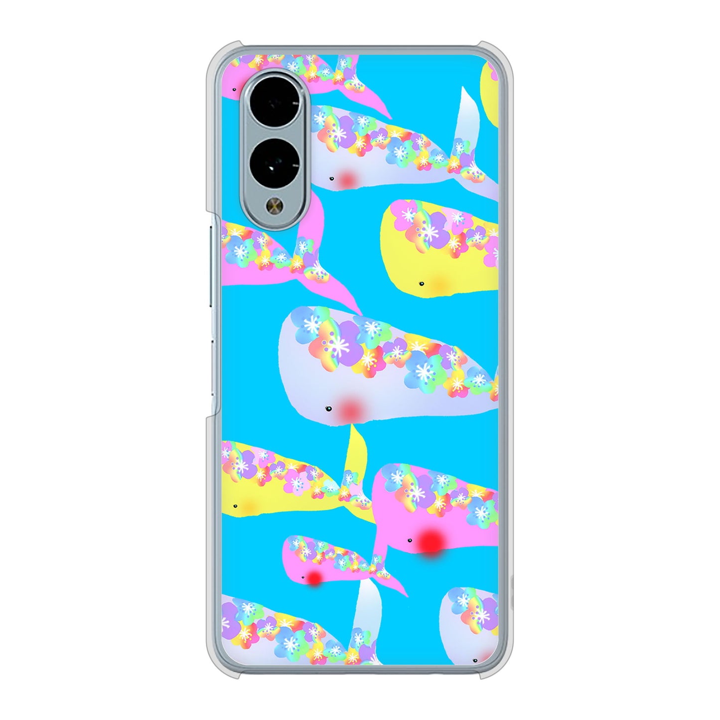 arrows We2 F-52E docomo 高画質仕上げ 背面印刷 ハードケース 【1045 くじらの仲間】