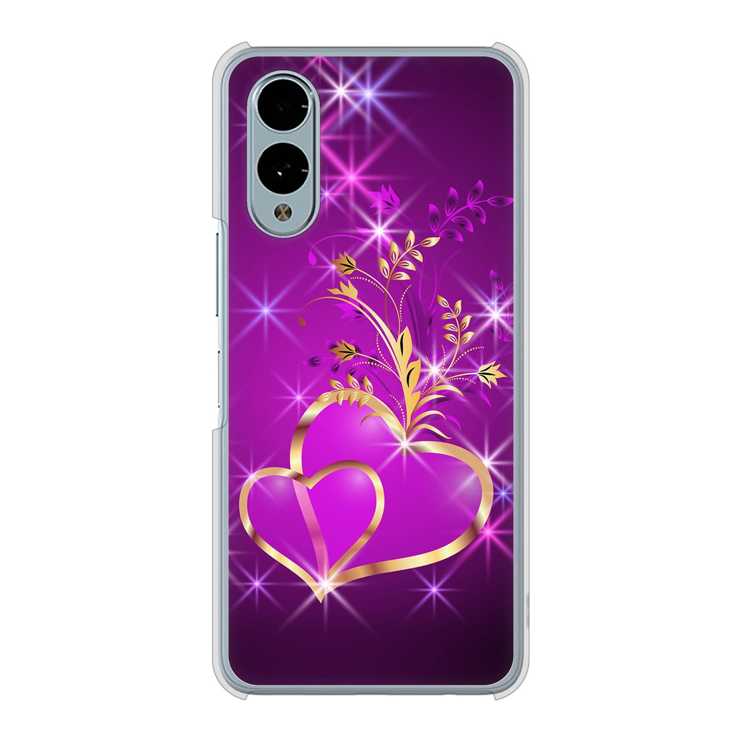 arrows We2 F-52E docomo 高画質仕上げ 背面印刷 ハードケースきらめきハート