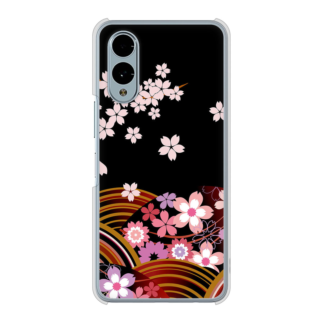 arrows We2 F-52E docomo 高画質仕上げ 背面印刷 ハードケース 【1237 和柄＆筆文字・夜桜の宴】