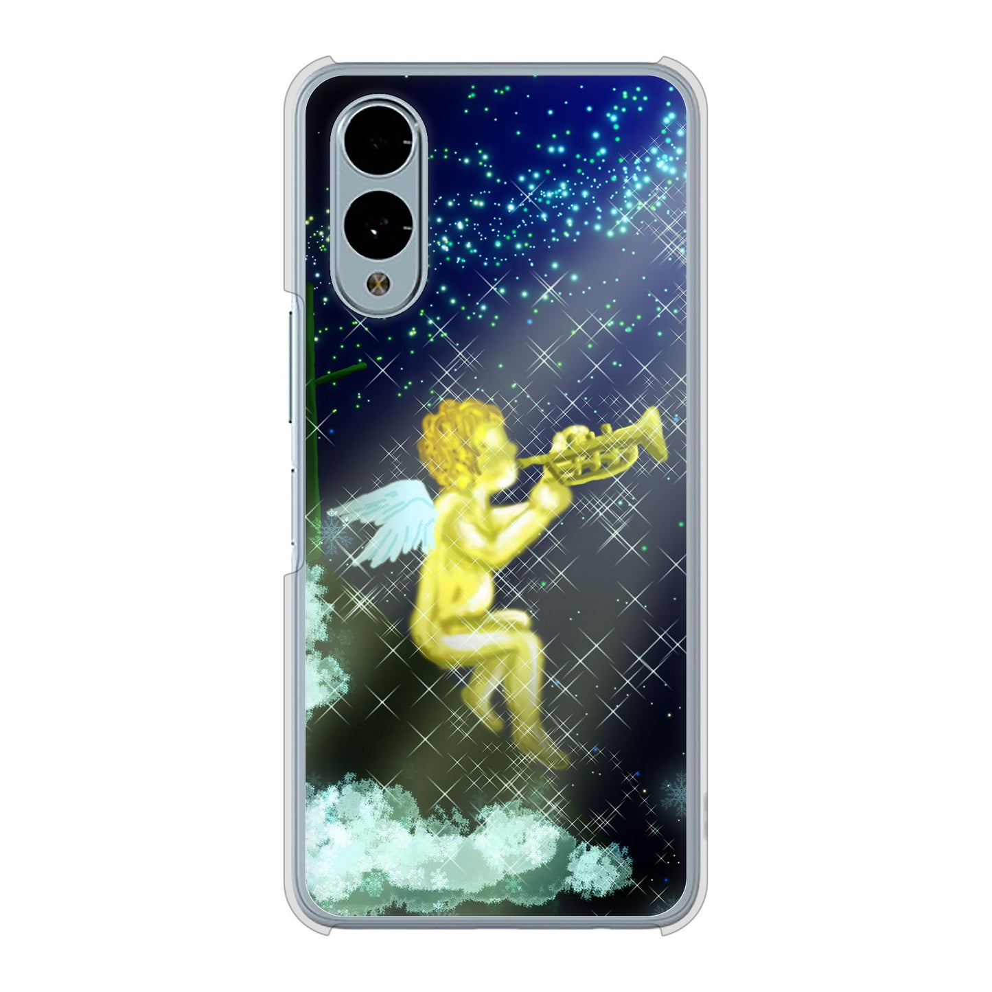 arrows We2 F-52E docomo 高画質仕上げ 背面印刷 ハードケース 【1248 天使の演奏】