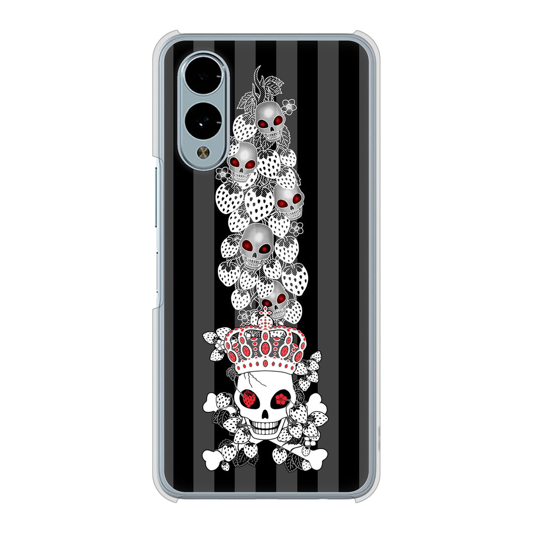 arrows We2 F-52E docomo 高画質仕上げ 背面印刷 ハードケースむかいあぐる 苺骸骨王冠蔦