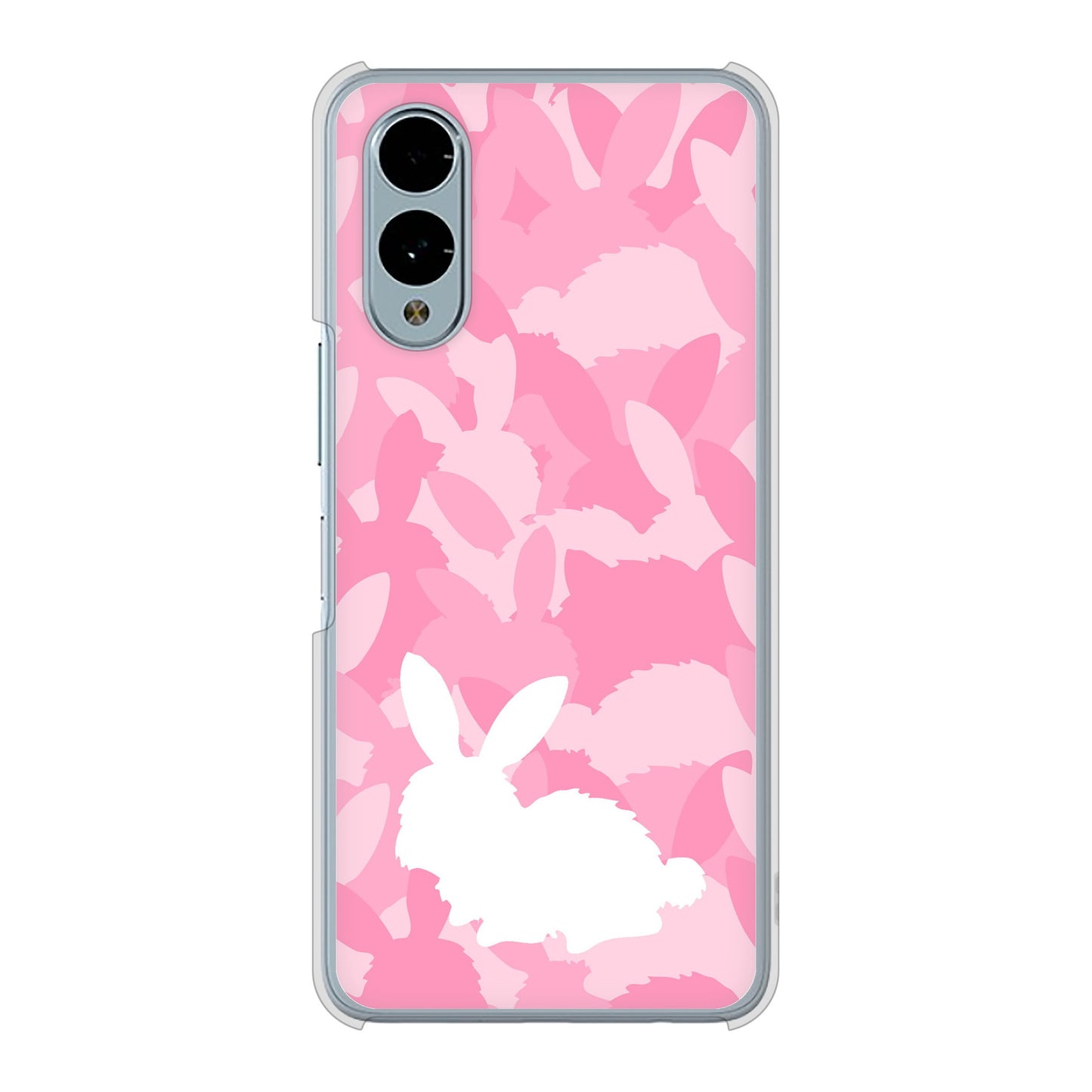 arrows We2 F-52E docomo 高画質仕上げ 背面印刷 ハードケースむかいあぐる うさぎ迷彩風