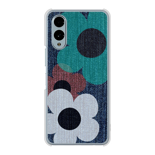 arrows We2 F-52E docomo 高画質仕上げ 背面印刷 ハードケース 【EK869 ルーズフラワーinデニム風】