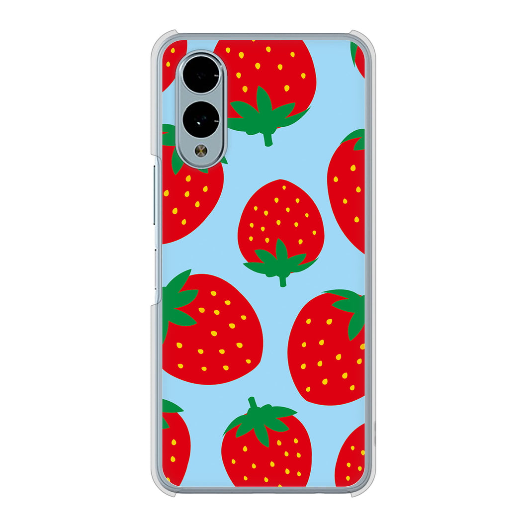 arrows We2 F-52E docomo 高画質仕上げ 背面印刷 ハードケース大きいイチゴ模様