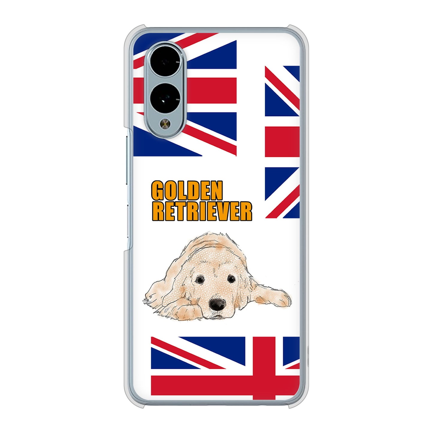 arrows We2 F-52E docomo 高画質仕上げ 背面印刷 ハードケースゴールデンレトリバー