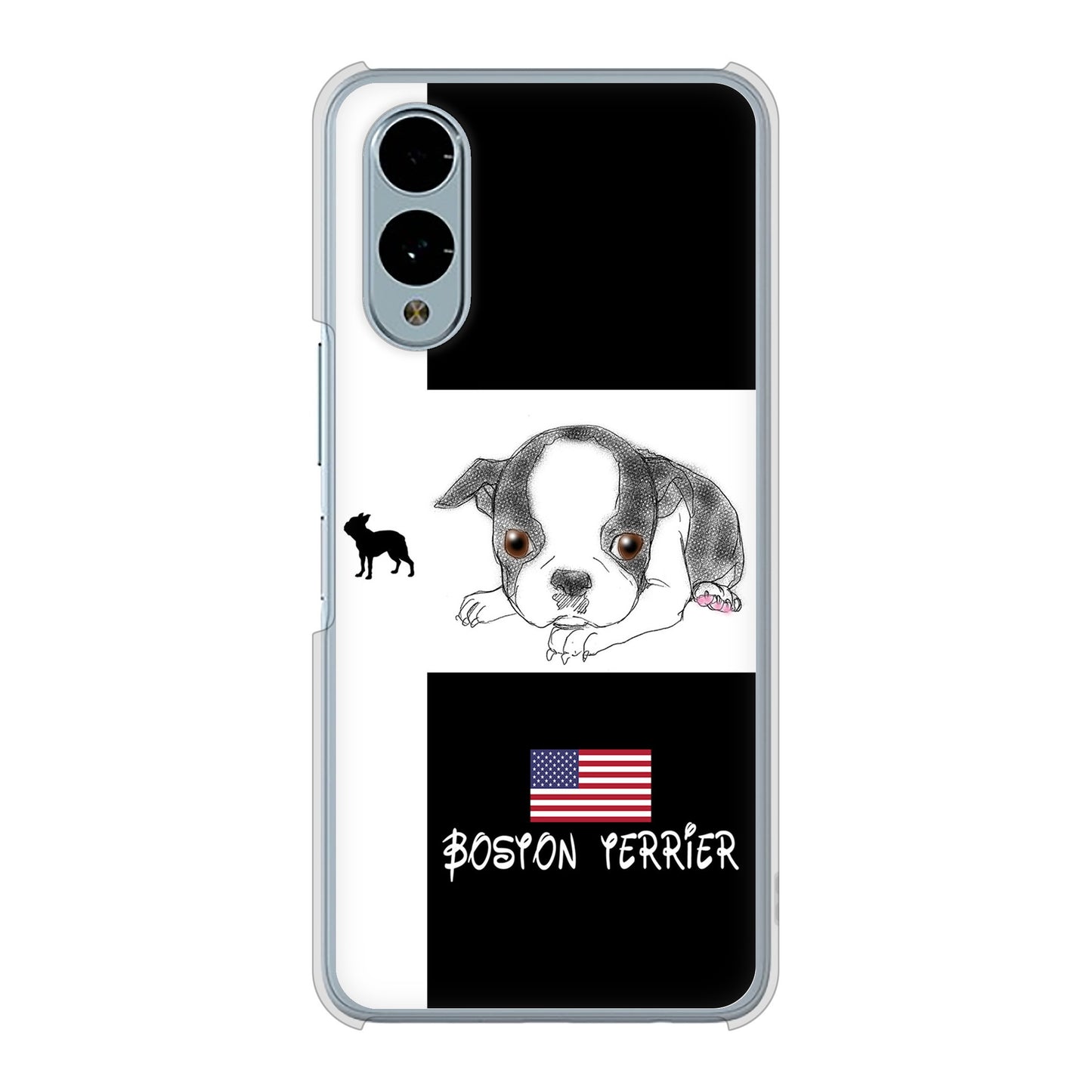 arrows We2 F-52E docomo 高画質仕上げ 背面印刷 ハードケースボストンテリア