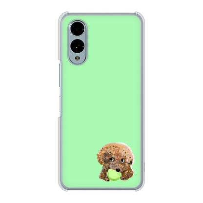 arrows We2 F-52E docomo 高画質仕上げ 背面印刷 ハードケーストイプードル＆ボール