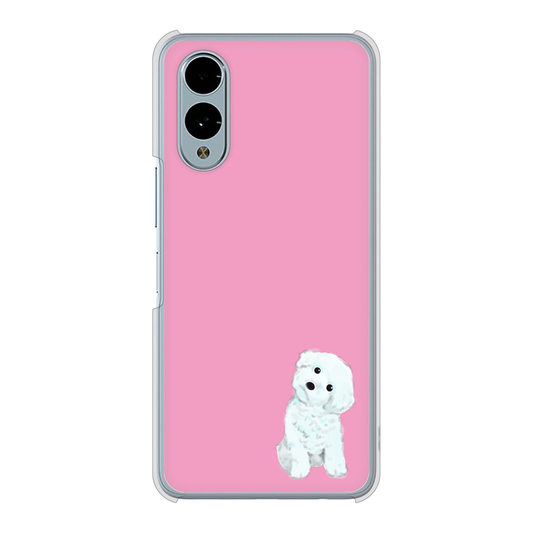 arrows We2 F-52E docomo 高画質仕上げ 背面印刷 ハードケーストイプードルホワイト