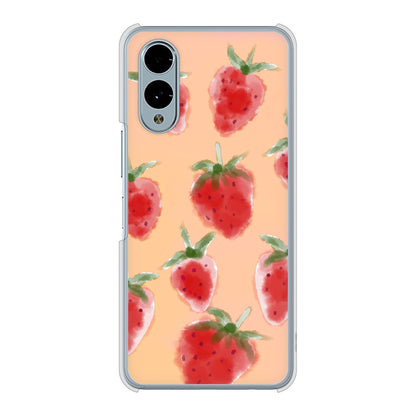 arrows We2 F-52E docomo 高画質仕上げ 背面印刷 ハードケースイチゴ 水彩