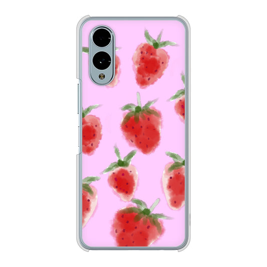 arrows We2 F-52E docomo 高画質仕上げ 背面印刷 ハードケースイチゴ 水彩