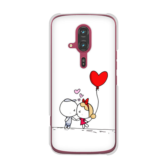 らくらくスマートフォン F-53E docomo 高画質仕上げ 背面印刷 ハードケースカップル