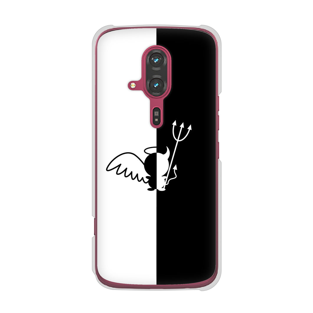 らくらくスマートフォン F-53E docomo 高画質仕上げ 背面印刷 ハードケース 【027 ハーフデビット】