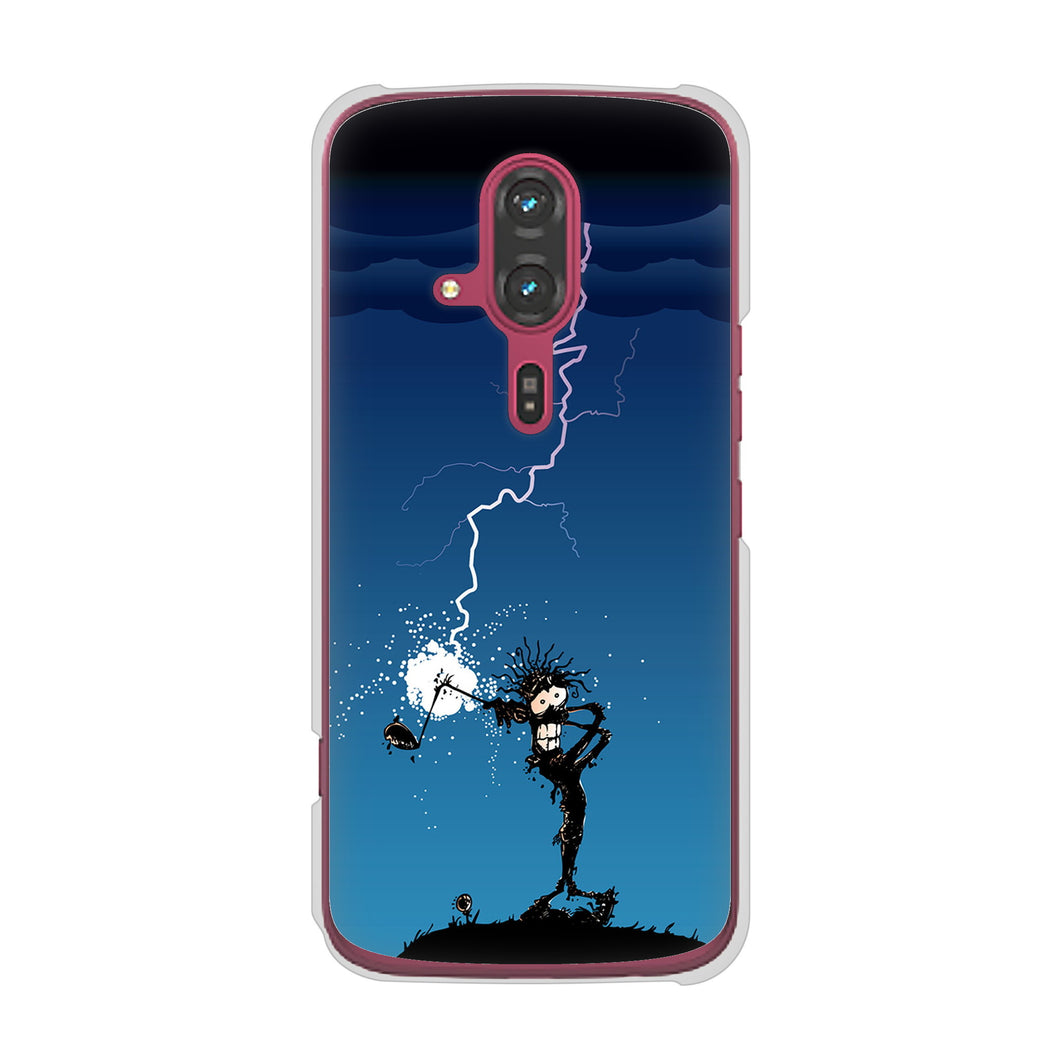 らくらくスマートフォン F-53E ネイビー docomo ケース付き