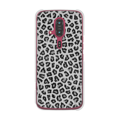 らくらくスマートフォン F-53E docomo 高画質仕上げ 背面印刷 ハードケースヒョウ柄ベーシックS