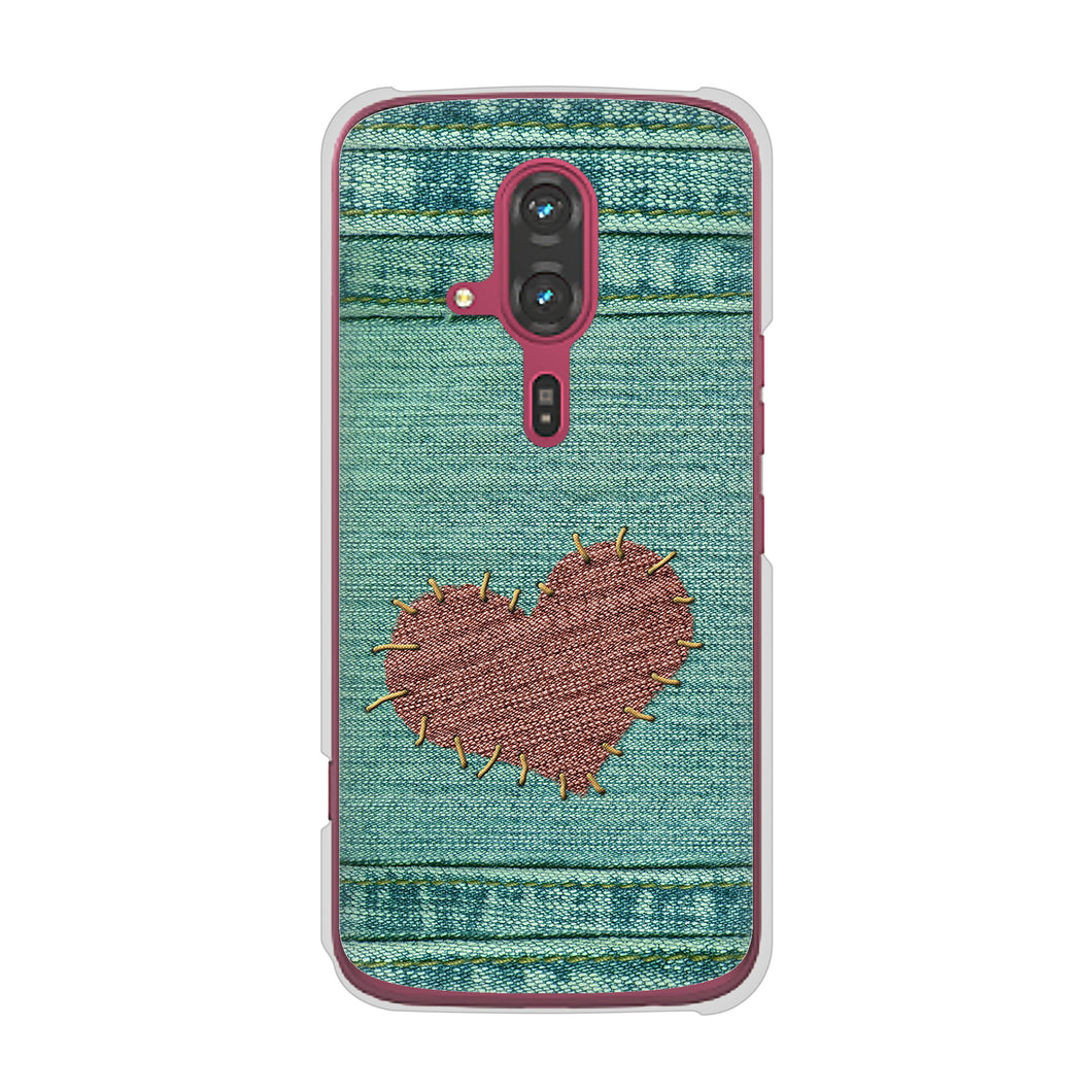 らくらくスマートフォン F-53E docomo 高画質仕上げ 背面印刷 ハードケースビッグハート