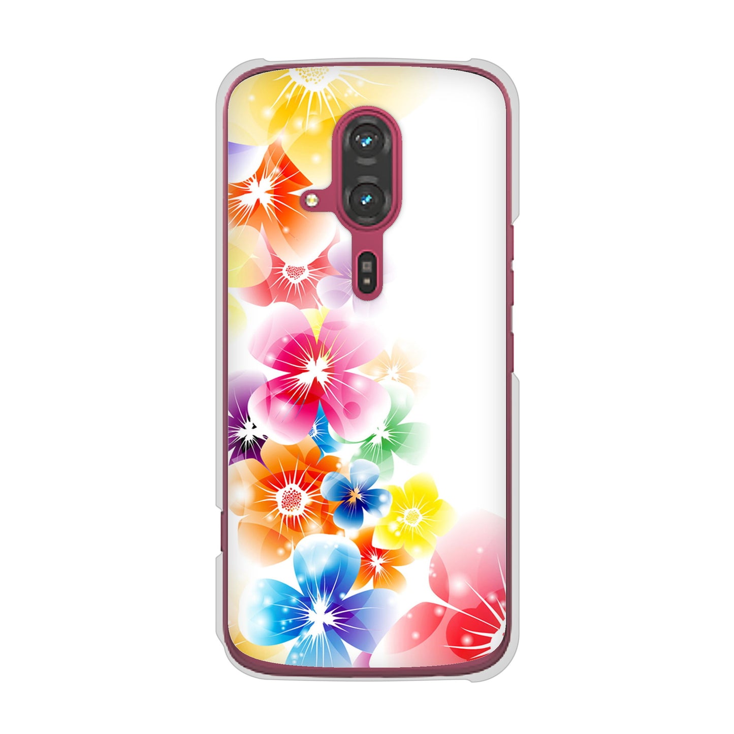 らくらくスマートフォン F-53E docomo 高画質仕上げ 背面印刷 ハードケース 【1209 光と花】