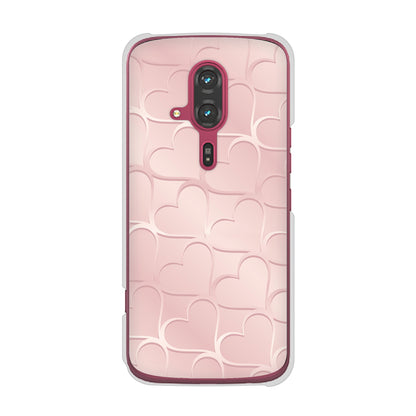 らくらくスマートフォン F-53E docomo 高画質仕上げ 背面印刷 ハードケースかくれハート