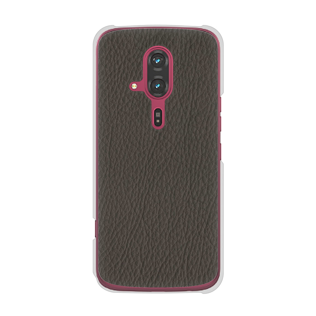 らくらくスマートフォン F-53E docomo 高画質仕上げ 背面印刷 ハードケースレザー風