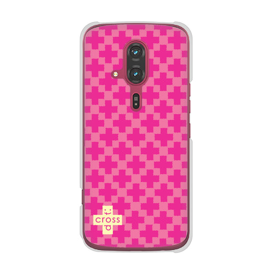 らくらくスマートフォン F-53E docomo 高画質仕上げ 背面印刷 ハードケースクロスドット
