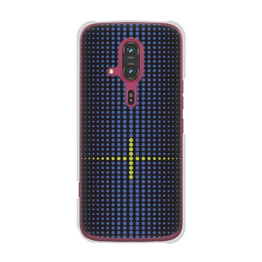 らくらくスマートフォン F-53E docomo 高画質仕上げ 背面印刷 ハードケース 【IB907 グラデーションドット】