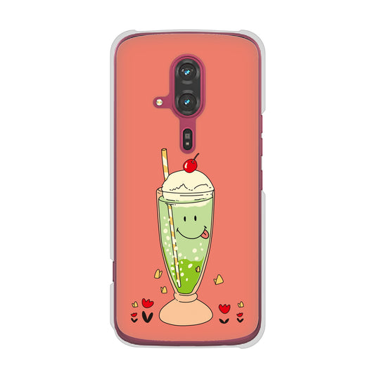 らくらくスマートフォン F-53E docomo 高画質仕上げ 背面印刷 ハードケーススイーツイラスト
