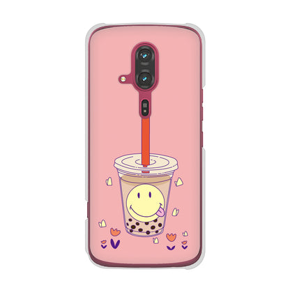 らくらくスマートフォン F-53E docomo 高画質仕上げ 背面印刷 ハードケーススイーツイラスト