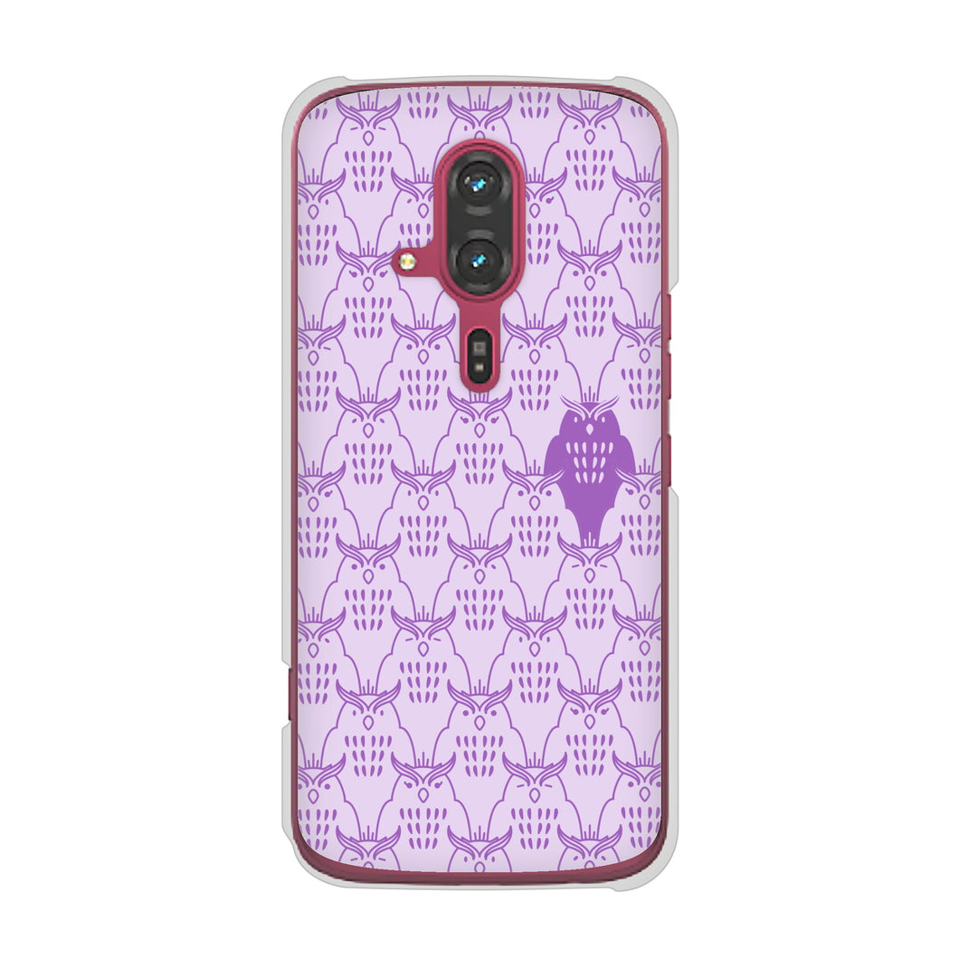 らくらくスマートフォン F-53E docomo 高画質仕上げ 背面印刷 ハードケースパターンアニマル