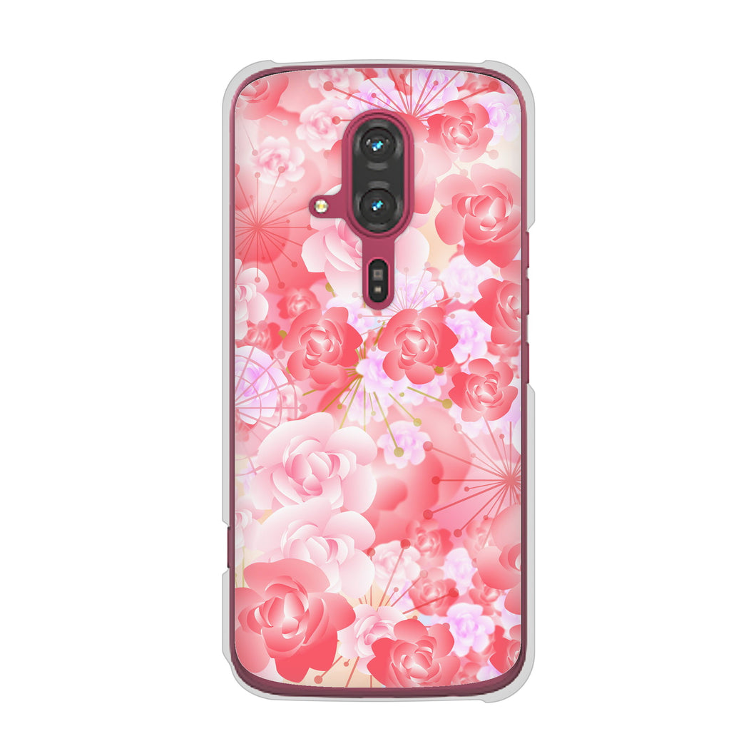 らくらくスマートフォン F-53E docomo 高画質仕上げ 背面印刷 ハードケース 【VA817 はんなり色の華】