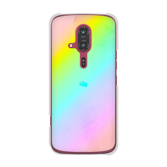 らくらくスマートフォン F-53E docomo 高画質仕上げ 背面印刷 ハードケースパステルアート