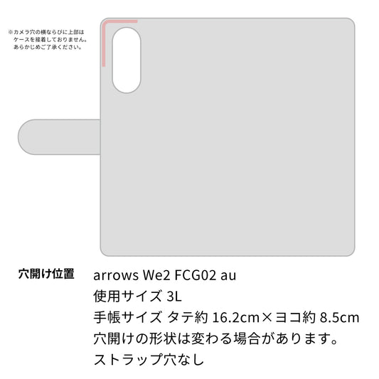 arrows We2 FCG02 au ビニール素材のスケルトン手帳型ケース　クリア