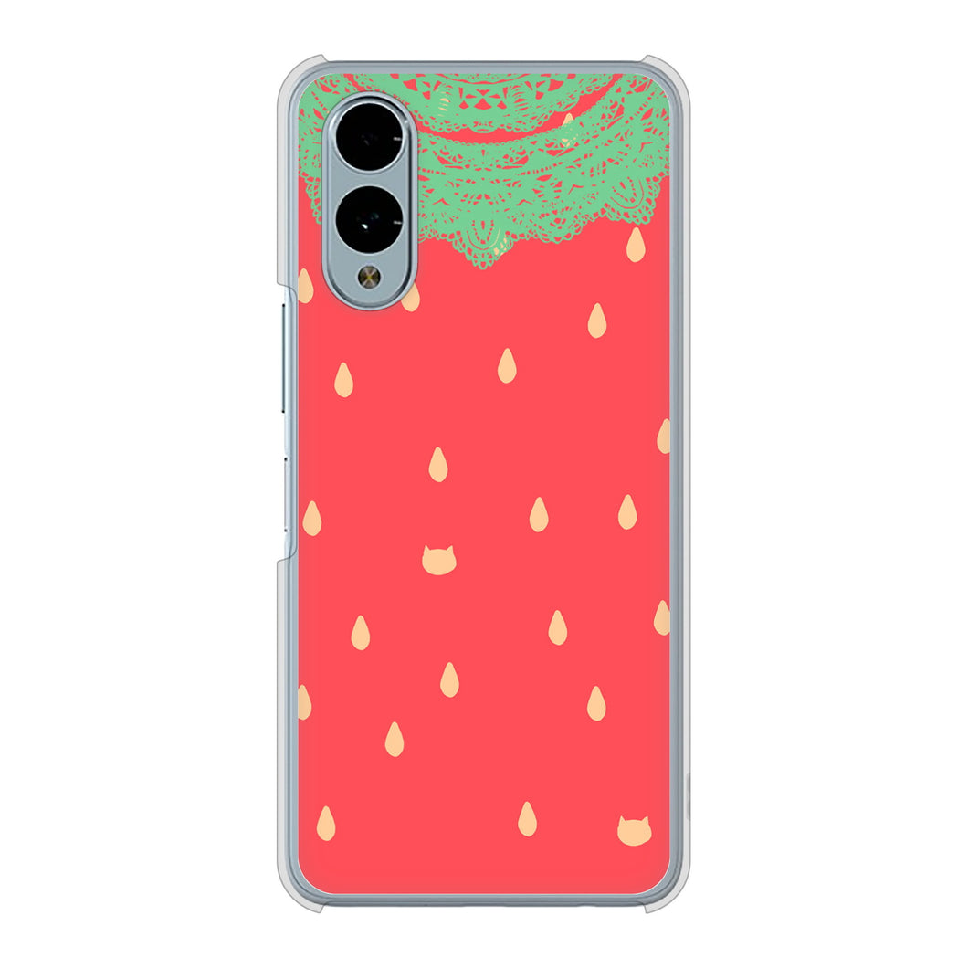 arrows We2 FCG02 au 高画質仕上げ 背面印刷 ハードケース 【MI800 strawberry ストロベリー】