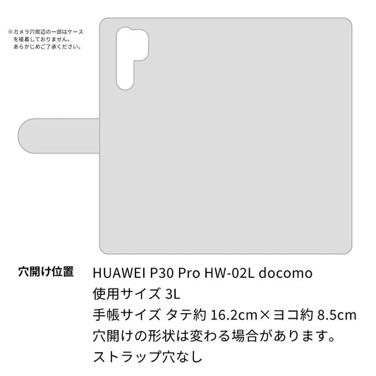 HUAWEI P30 Pro HW-02L docomo ビニール素材のスケルトン手帳型ケース クリア
