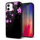 iPhone12 強化ガラス＆TPUスマホケース ガラプリ【019 桜クリスタル】