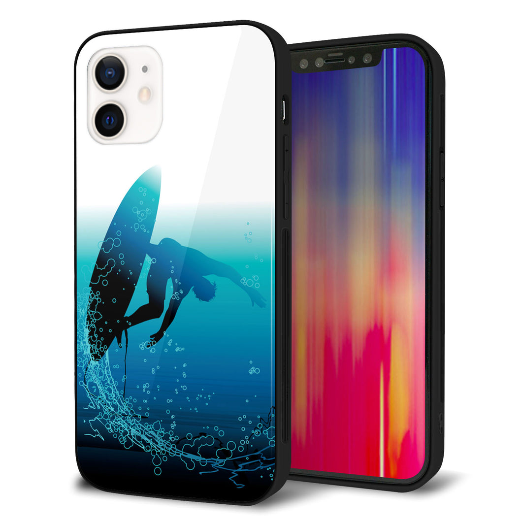 iPhone12 強化ガラス＆TPUスマホケース ガラプリ【416 カットバック】