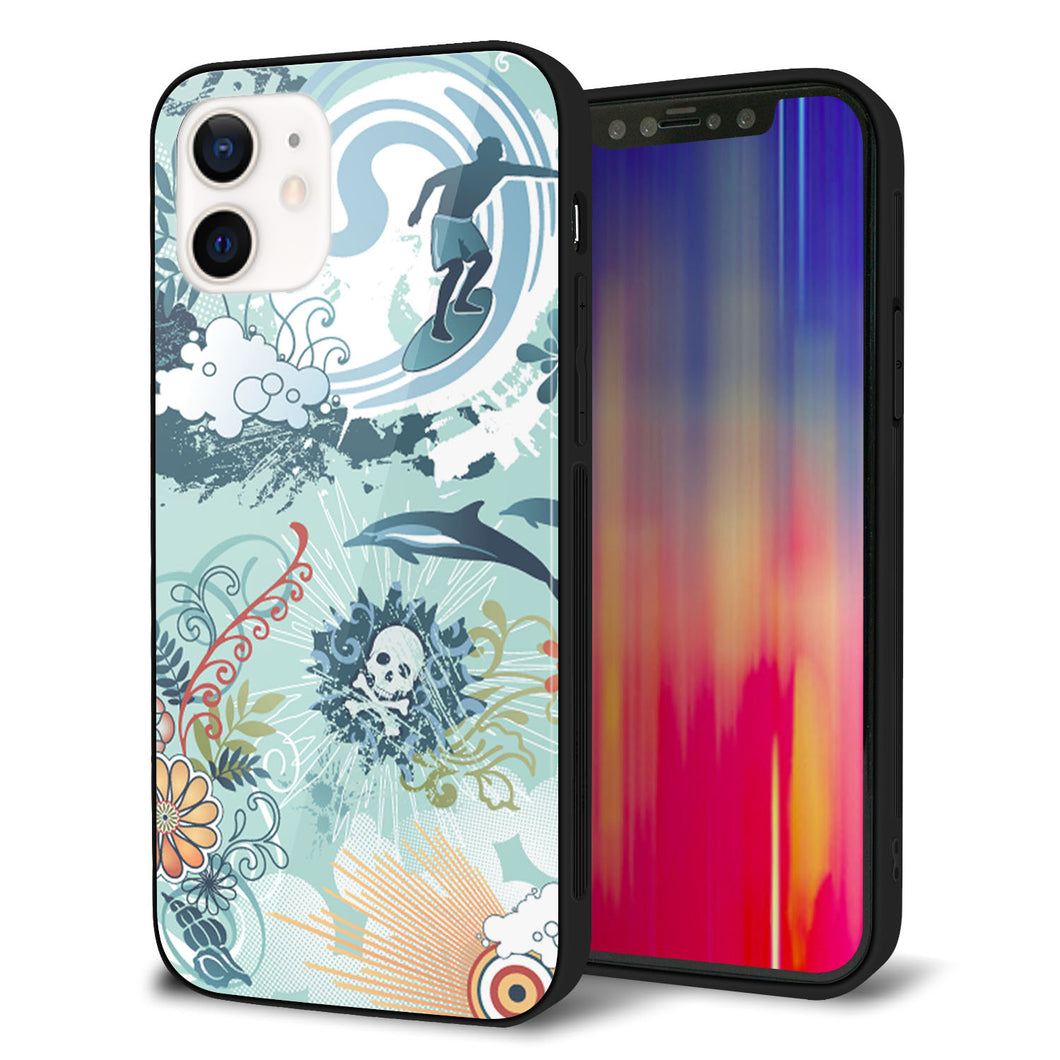 iPhone12 強化ガラス＆TPUスマホケース ガラプリ【431 ハワイ】