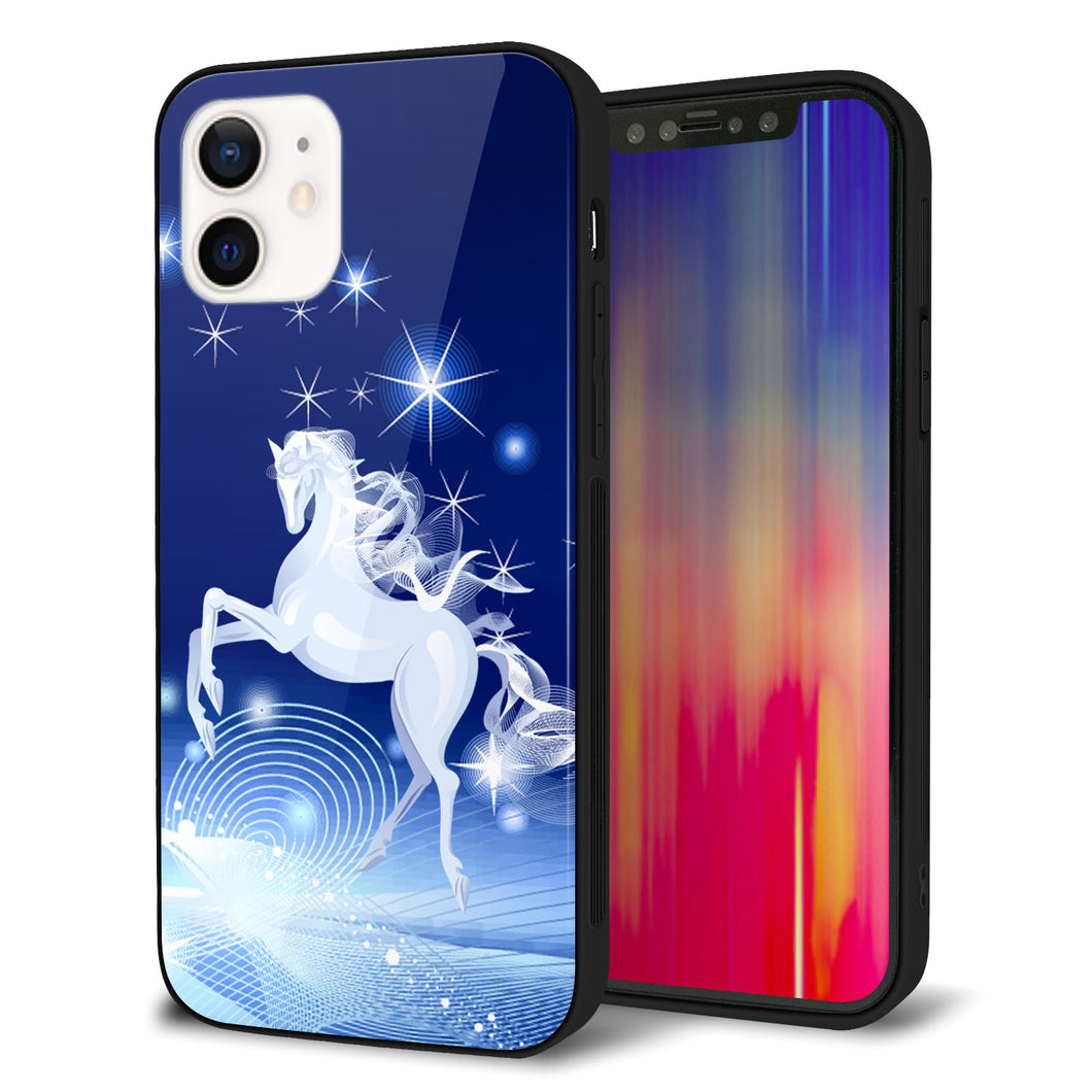 iPhone12 強化ガラス＆TPUスマホケース ガラプリ【436 ペガサス】