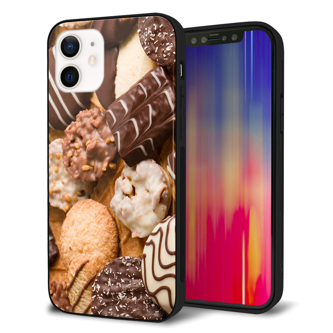 iPhone12 強化ガラス＆TPUスマホケース ガラプリ【442 クッキー mix】